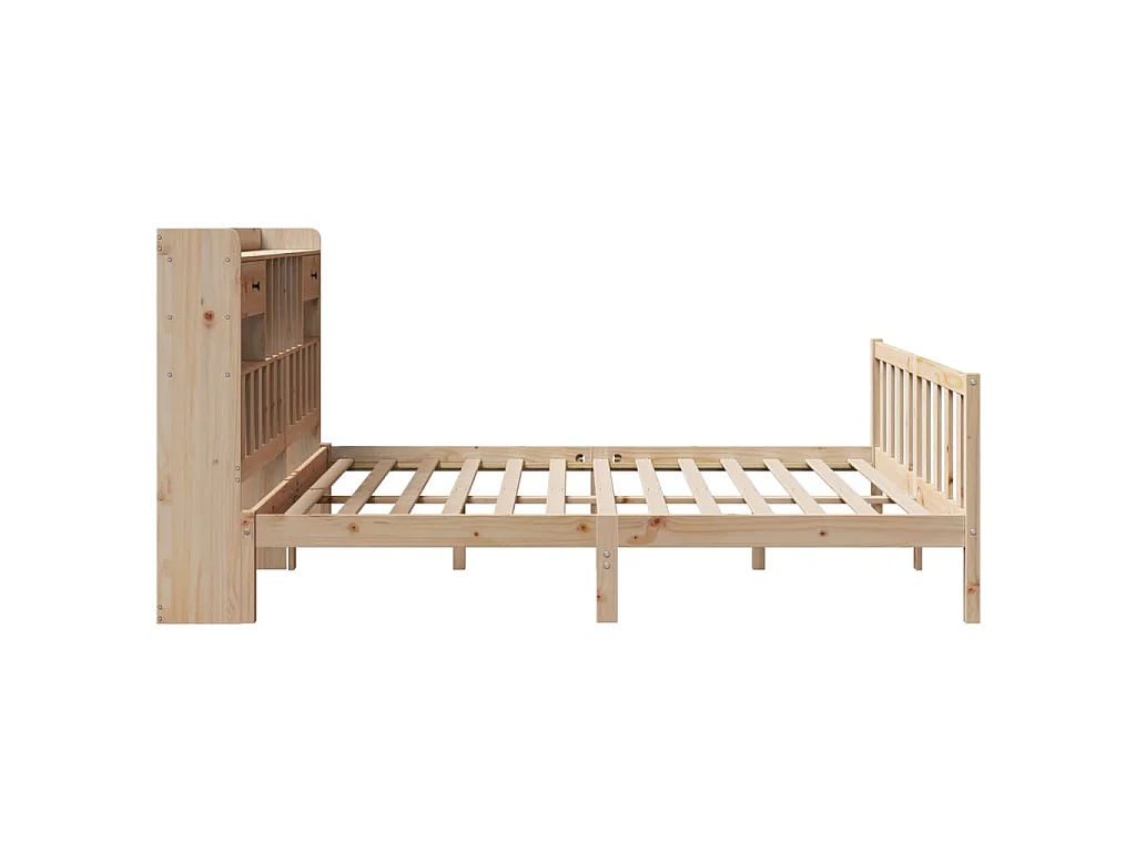 Massivholzbett mit Regal ohne Matratze 180x200 cm Kiefernholz