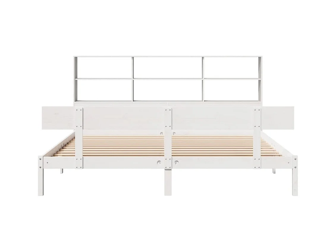 Giroletto con Libreria senza Materasso 180x200 cm in Legno Pino