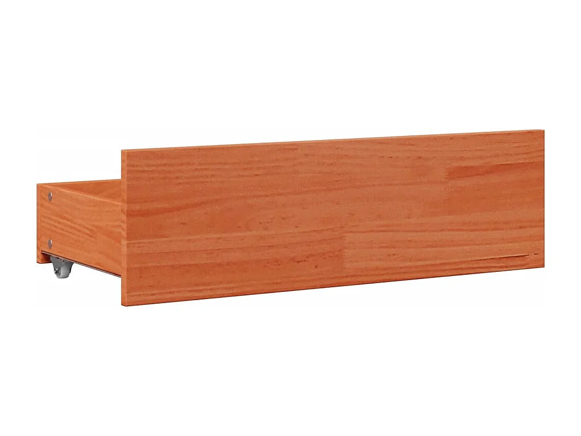 Letto Libreria senza Materasso Marrone Cera 150x200 cm in Pino