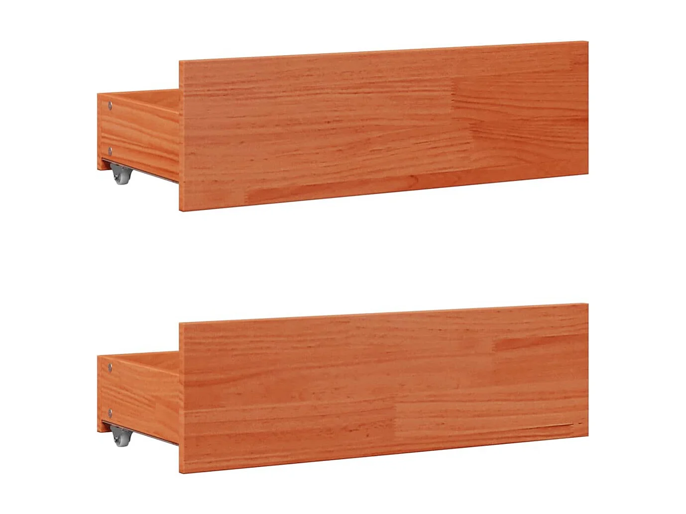 Letto Libreria senza Materasso Marrone Cera 150x200 cm in Pino