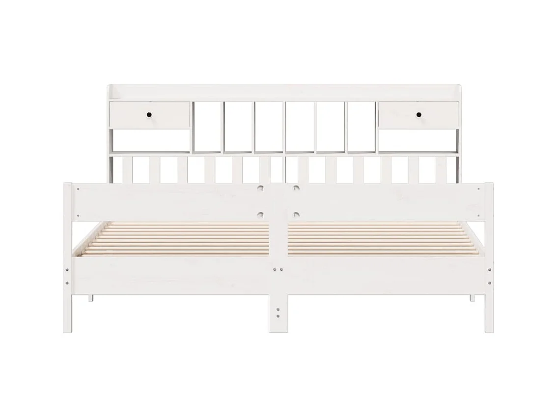 Giroletto con Libreria senza Materasso 180x200 cm in Legno Pino