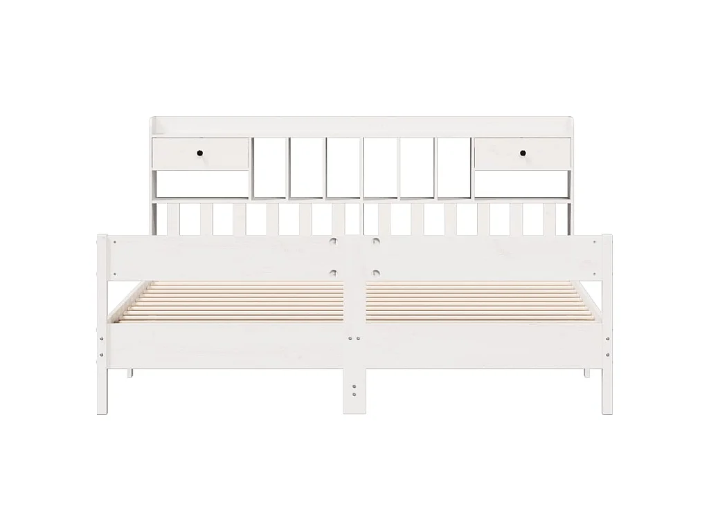 Giroletto con Libreria senza Materasso 180x200 cm in Legno Pino
