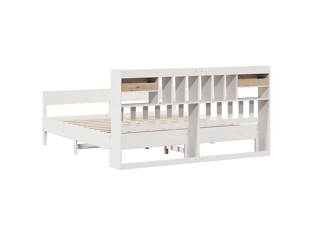 Giroletto con Libreria senza Materasso 180x200 cm in Legno Pino