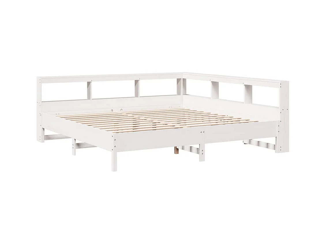 Giroletto con Libreria senza Materasso 180x200 cm in Legno Pino