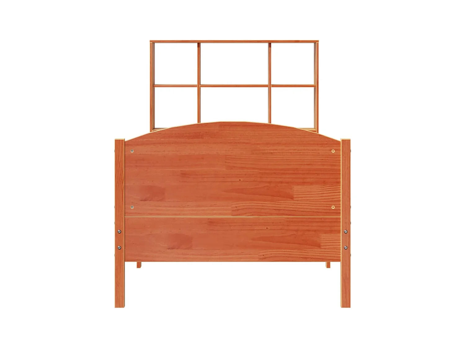 Lit bibliothèque sans matelas cire marron 75x190 cm pin massif