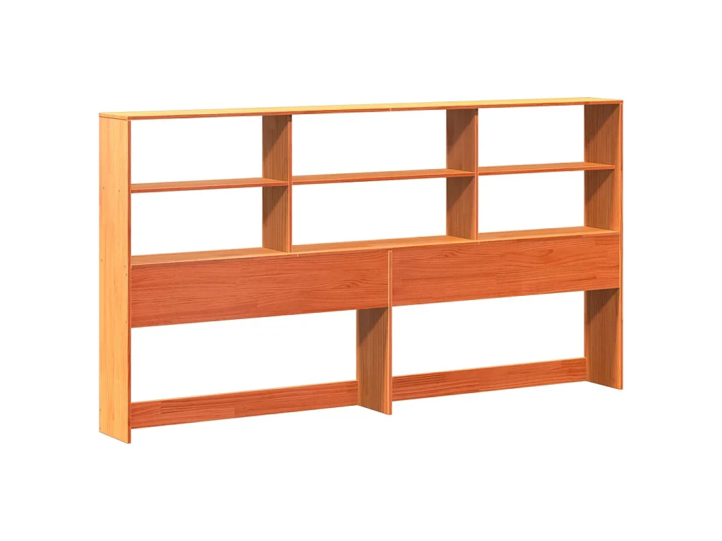 Letto Libreria senza Materasso Marrone Cera 200x200 cm Legno