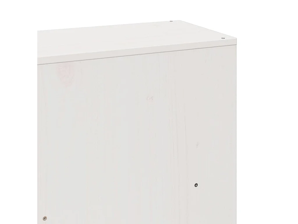 Letto Libreria senza Materasso Bianco 180x200 cm Legno Massello