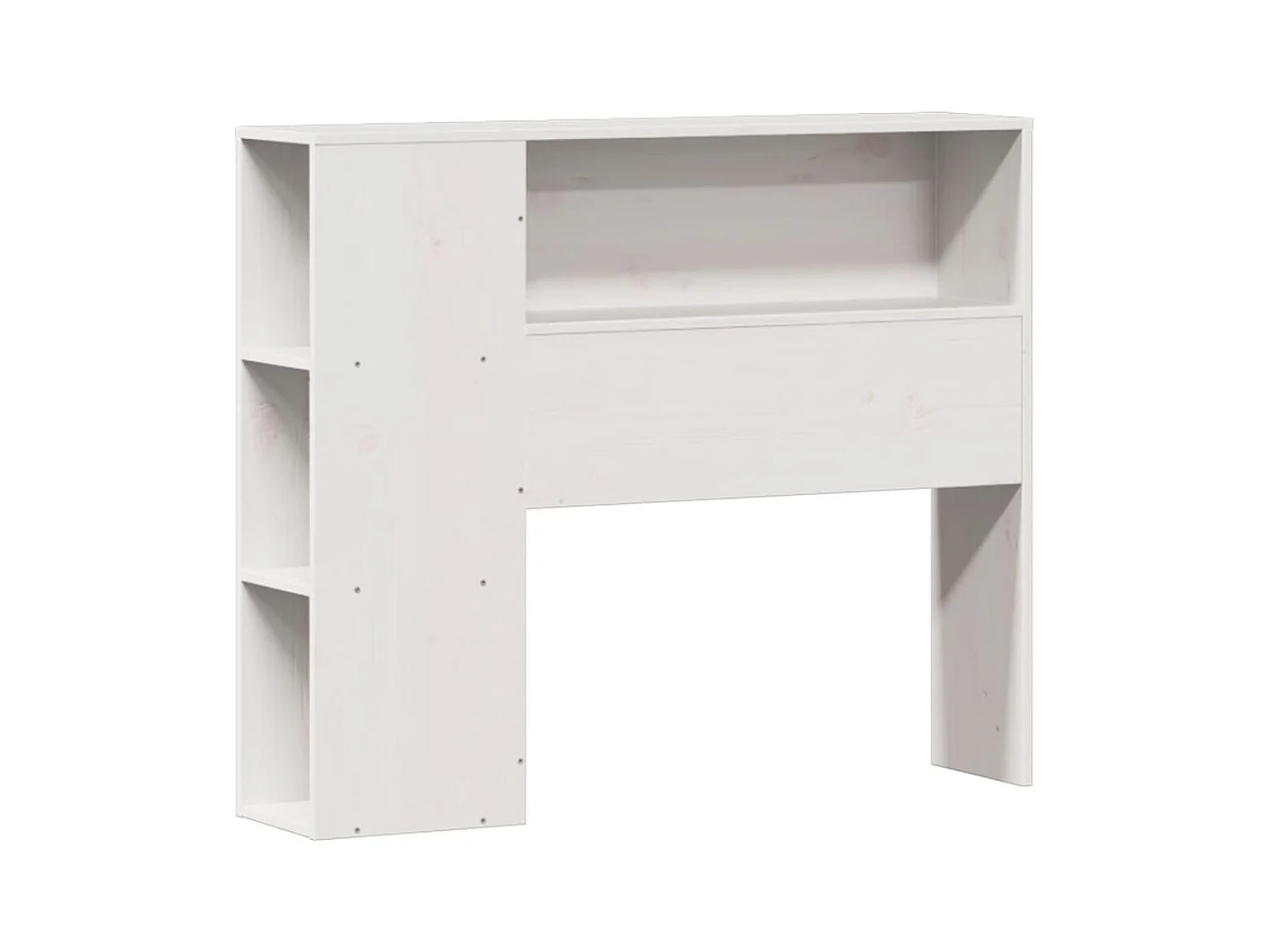 Lit bibliothèque sans matelas blanc 90x200cm bois de pin massif