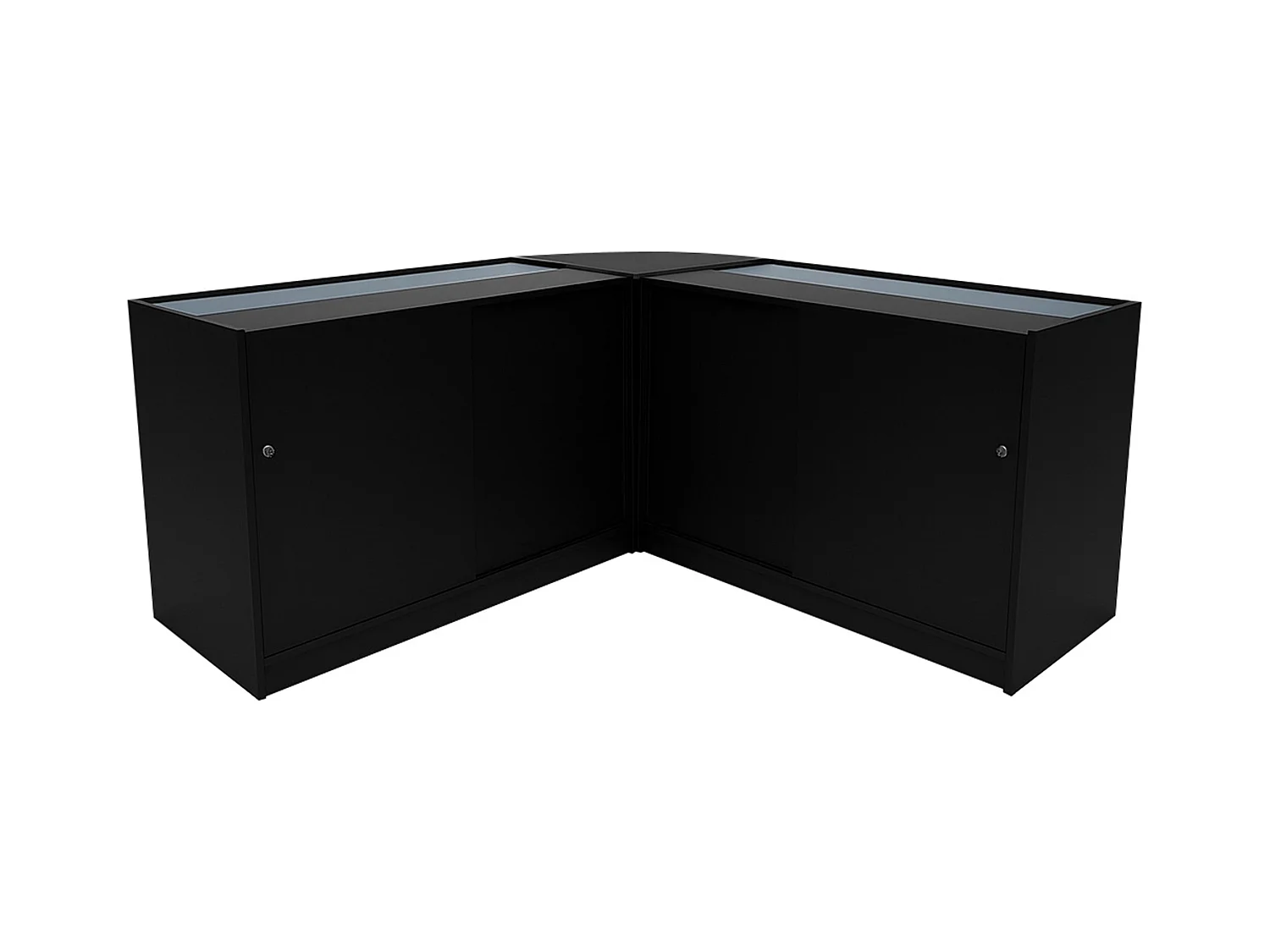 Andromeda LED Verkaufstheken-Set LM60 + C1200 (2 Stück) – Schwarz