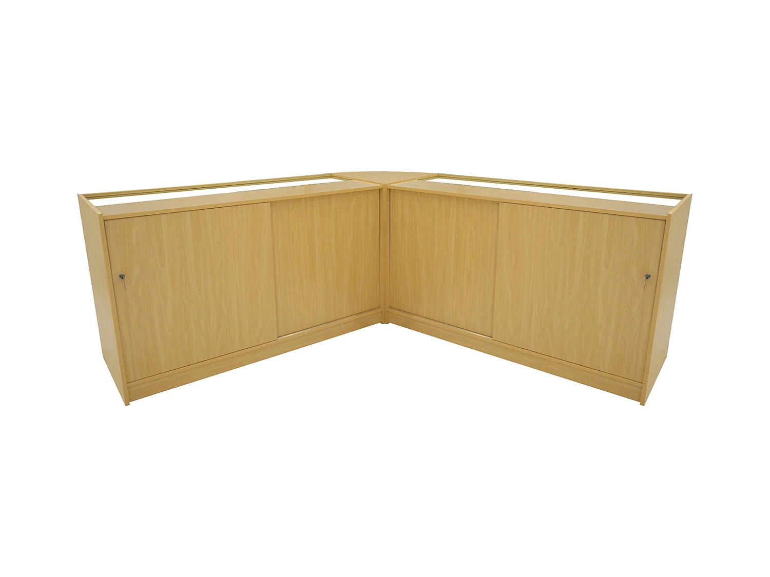 Set Bancone Acero Apollo LED K1500 LM60 con Vetrina Espositiva 3 Ripiani