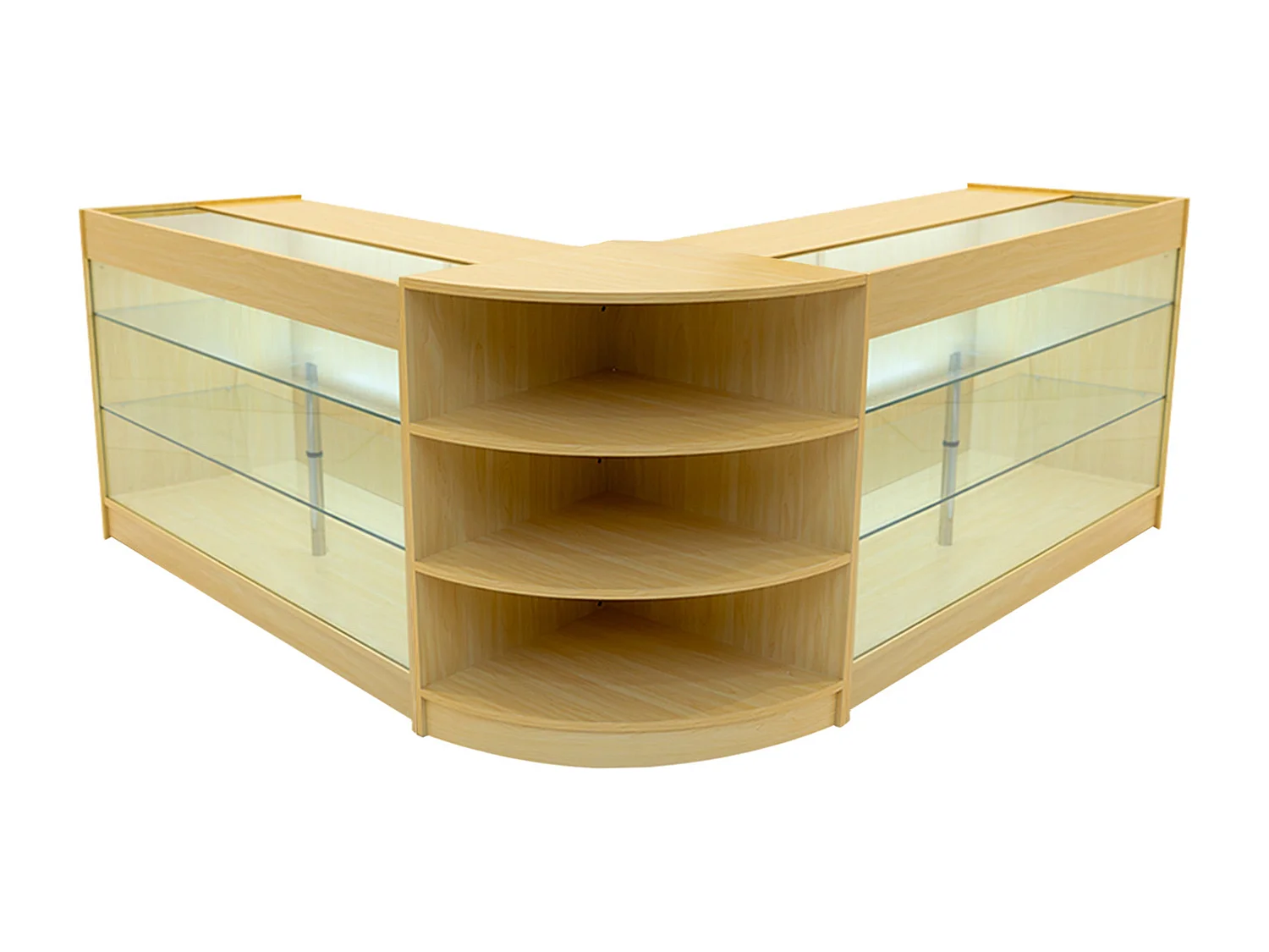 Set Mostradores Comerciales con Luz LED "APOLLO" LM60+ 2x K1500 – Arce