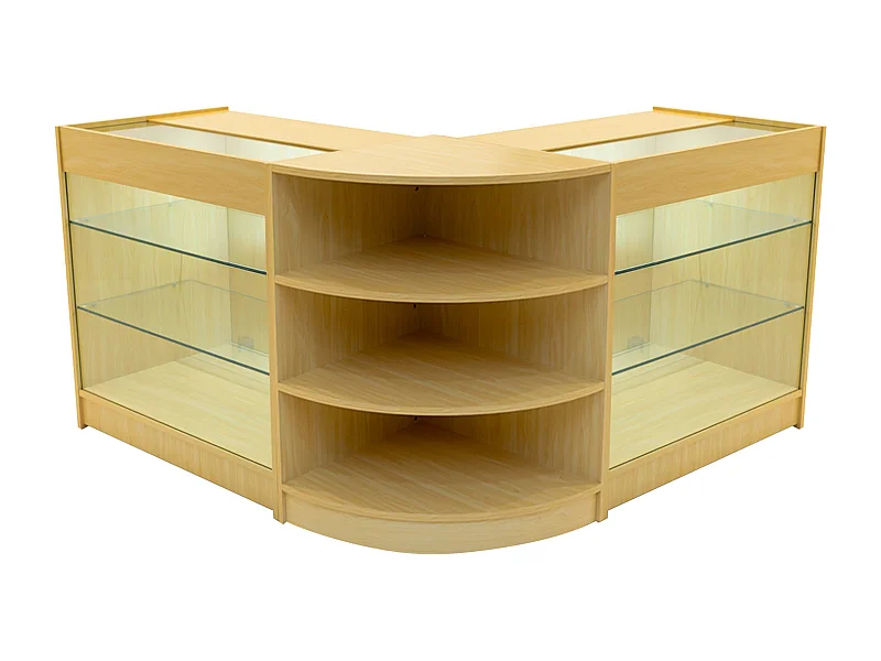 Comptoir de Ventes Verouillables en MDF Érable à LED Ensemble Apollo K900 LM60