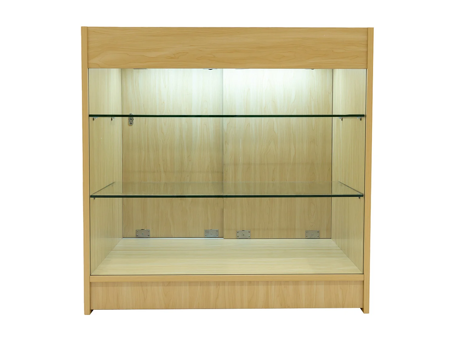 Set Bancone Acero Apollo LED K900 LM60 con Vetrina Espositiva 3 Ripiani