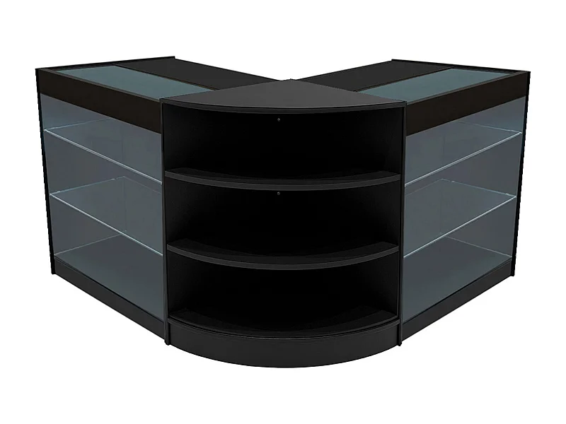 Apollo LED Verkaufstheken-Set LM60 + K900 (2 Stück) – Schwarz