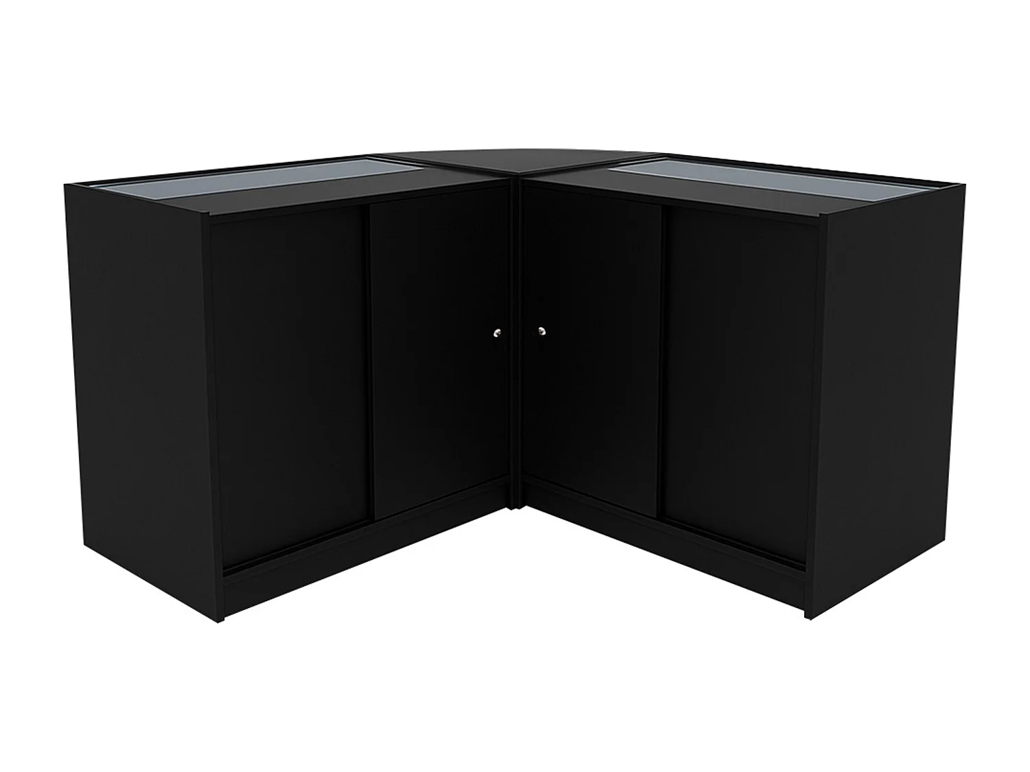 Set Mostradores Comerciales con Luz LED "APOLLO" LM60+ 2x K900 – Negro