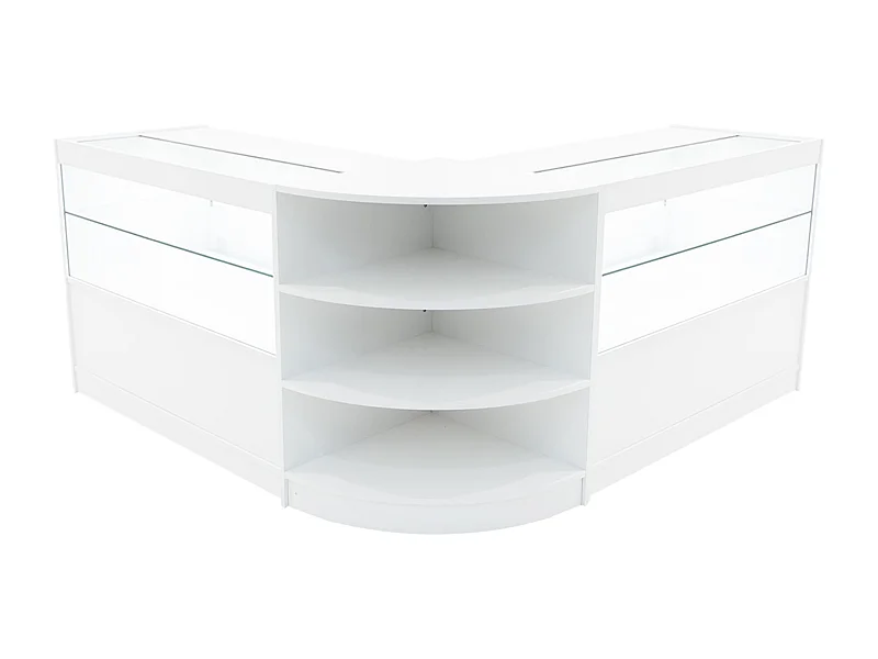 Set Mostradores Comerciales con Luz LED "ANDROMEDA" LM60+ 2x C1200 – Blanco