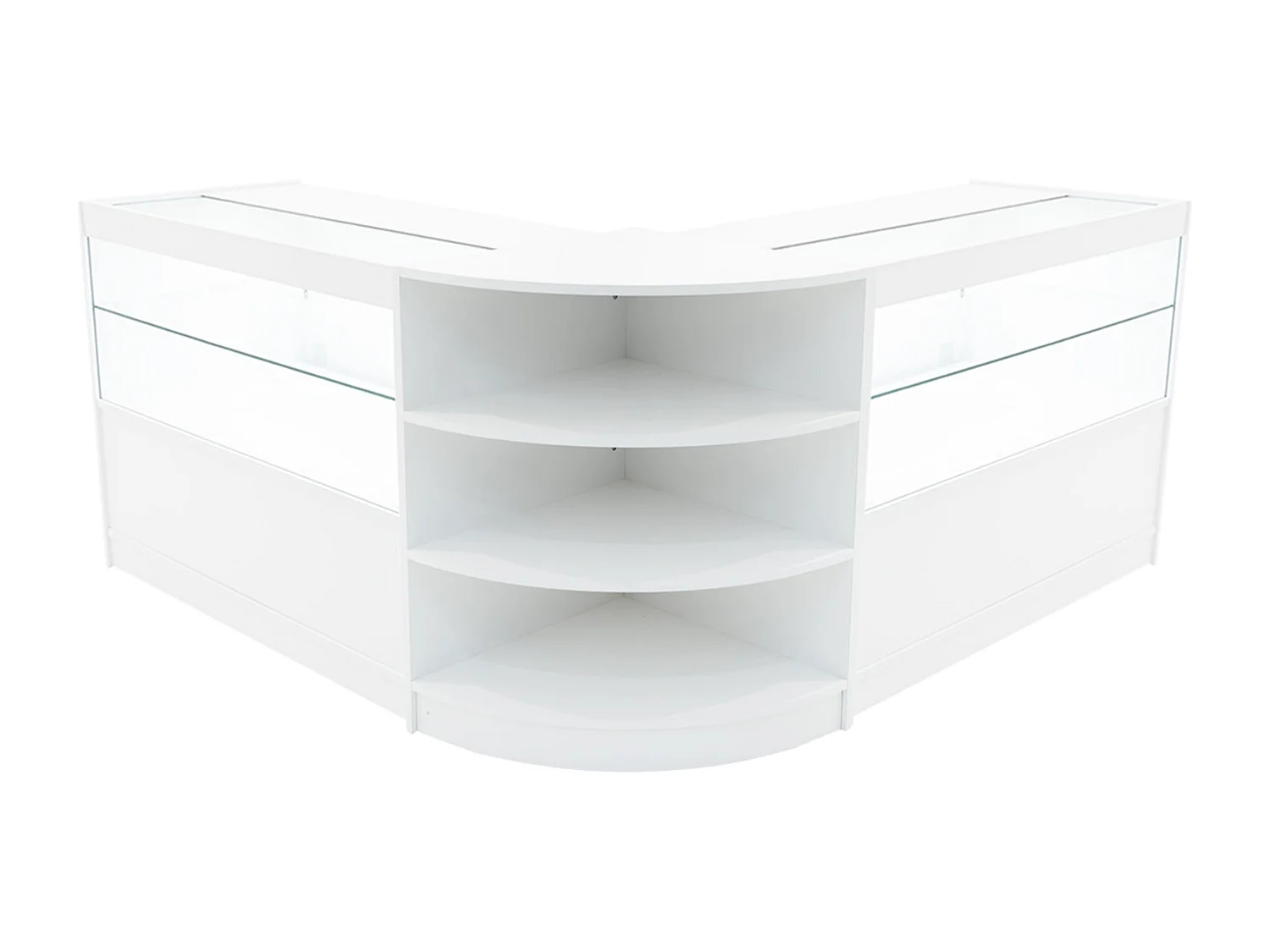 Comptoir de Ventes Verouillables Blanc à LED Ensemble Andromeda C1200 LM60