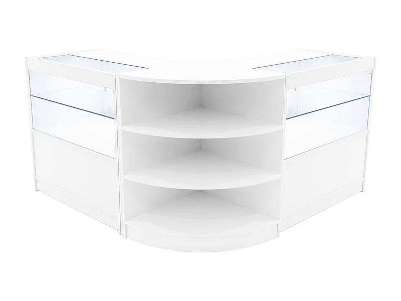 Set Mostradores Comerciales con Luz LED "ANDROMEDA" LM60+ 2x C900 – Blanco