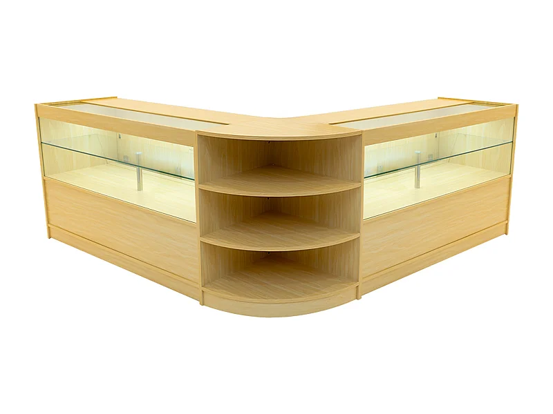 Comptoir de Ventes Verouillables Érable à LED Ensemble Andromeda C1500 LM60