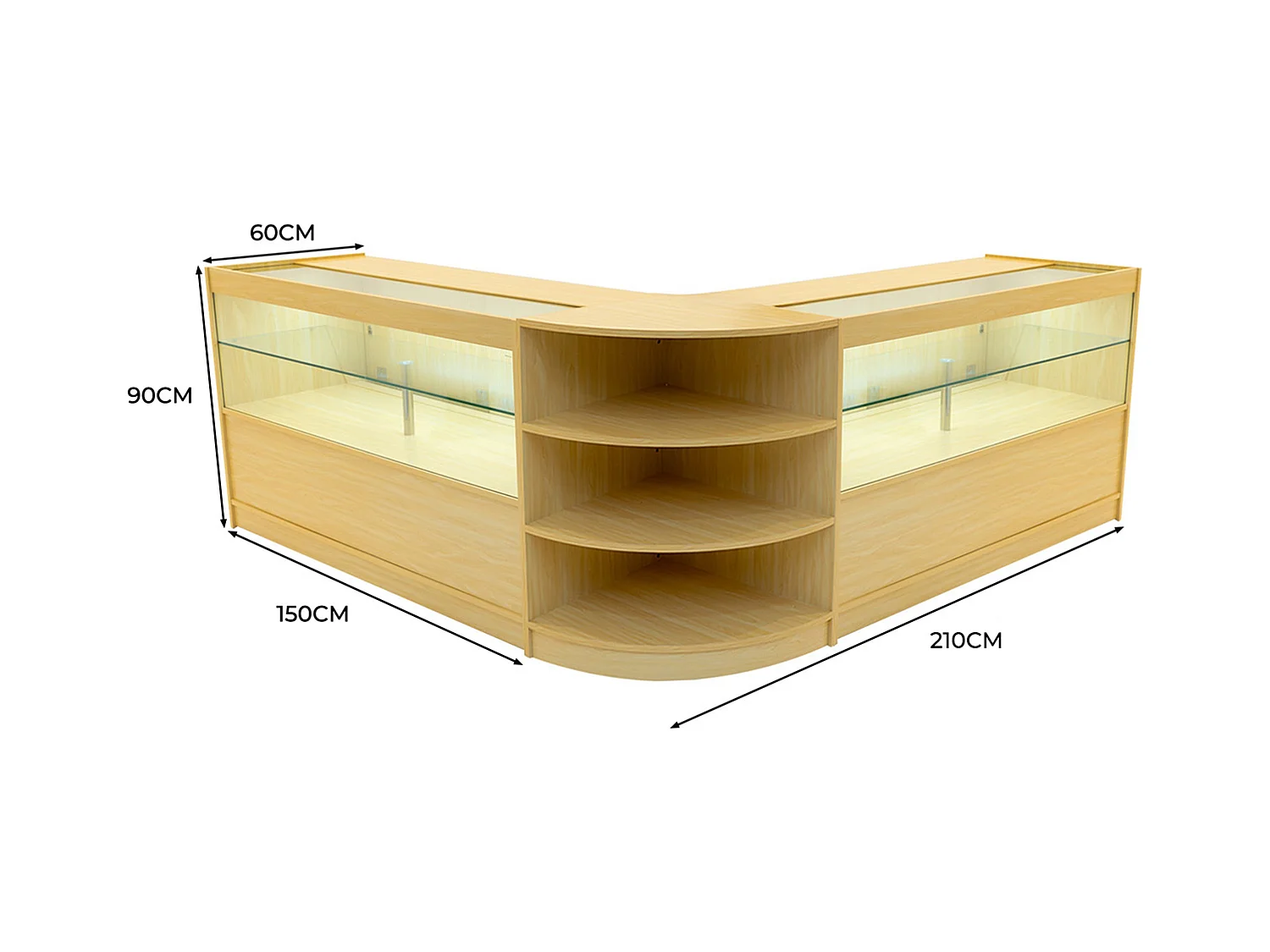 Set Banconi Andromeda LED LM60 + 2 C900 – Vetro, Chiavi, Bianco
