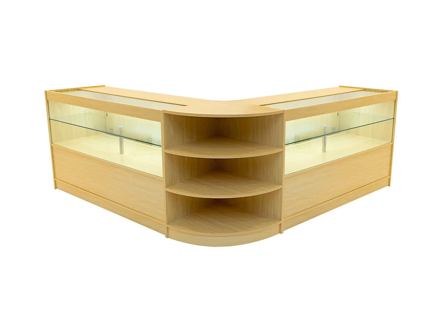 Andromeda LED Winkel Toonbank Set LM60 & 2 x C1500 - Esdoorn