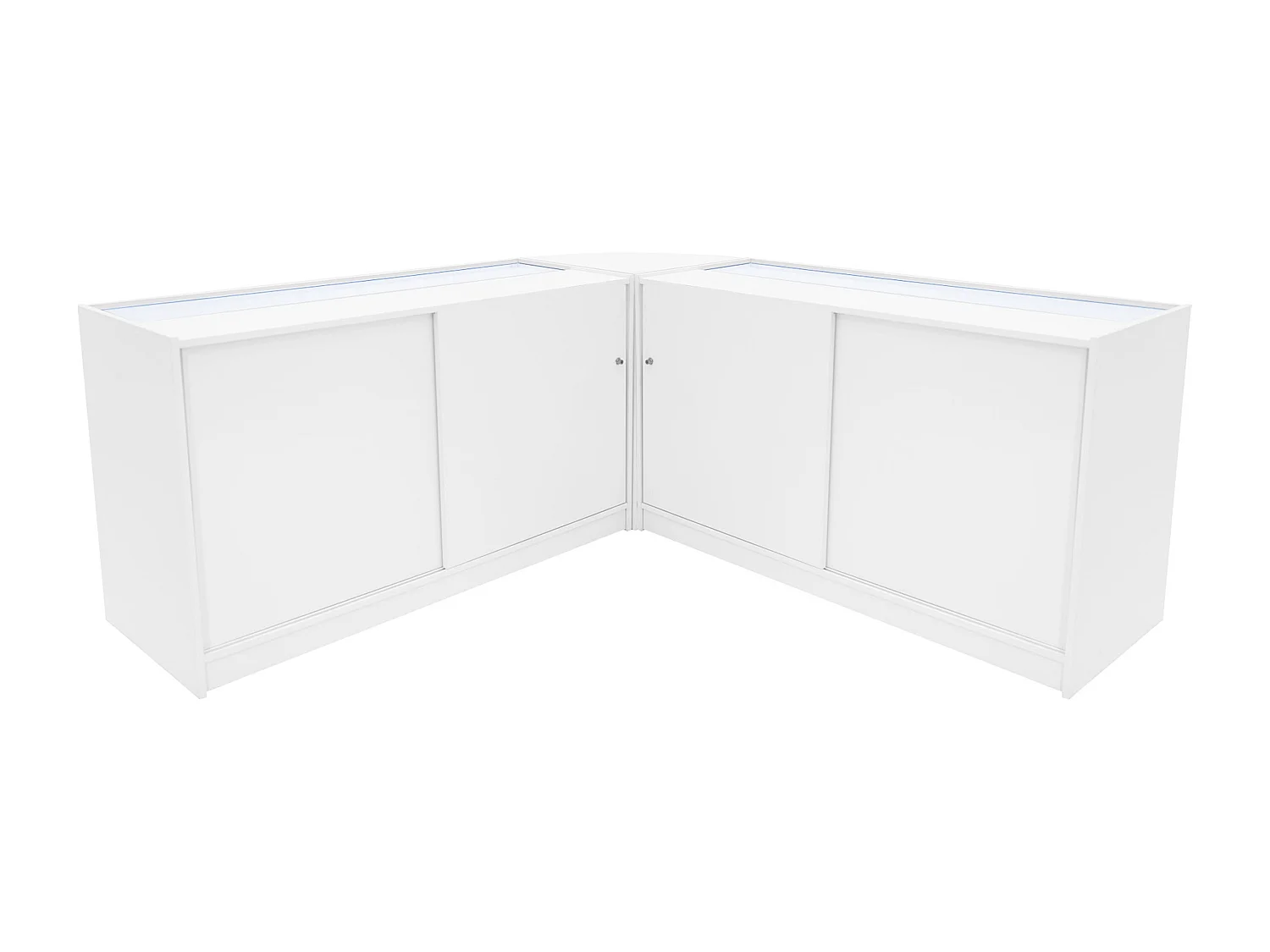 Set Mostradores Comerciales con Luz LED "APOLLO" LM60+ 2x K1500 – Blanco