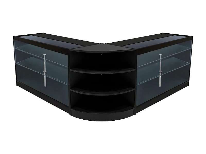 Apollo LED Verkaufstheken-Set LM60 + K1500 (2 Stück) – Schwarz