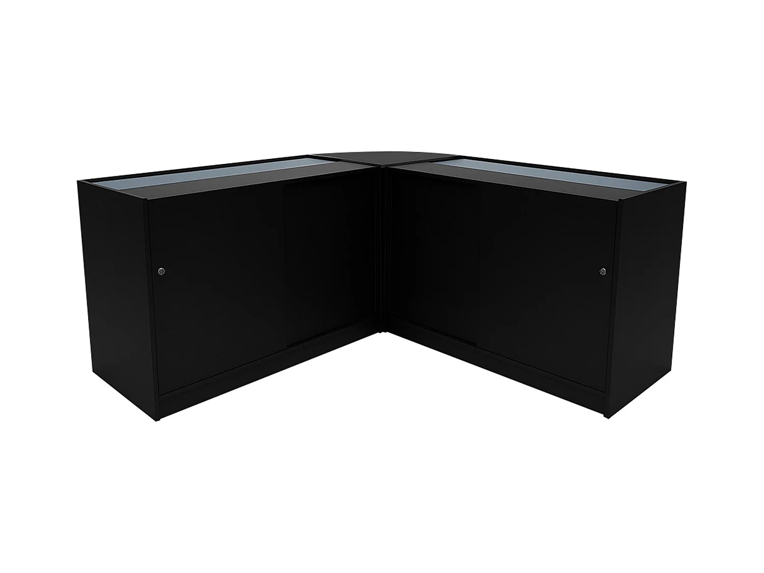 Apollo LED Verkaufstheken-Set LM60 + K1500 (2 Stück) – Schwarz