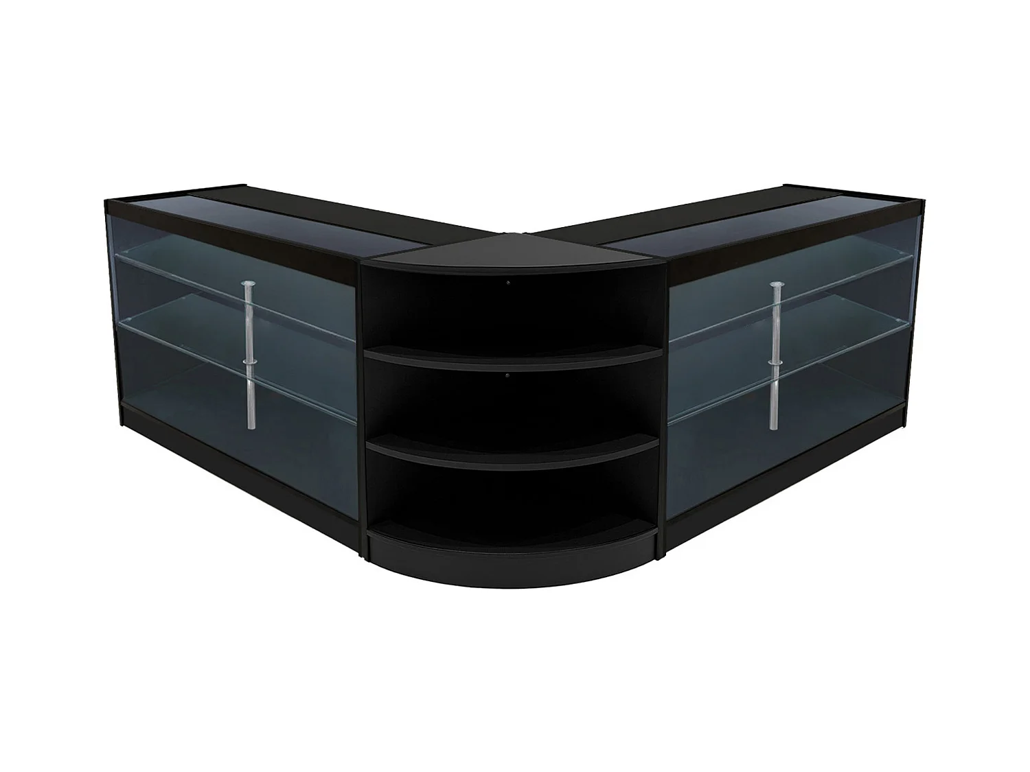 Set Mostradores Comerciales con Luz LED "APOLLO" LM60+ 2x K1500 – Negro