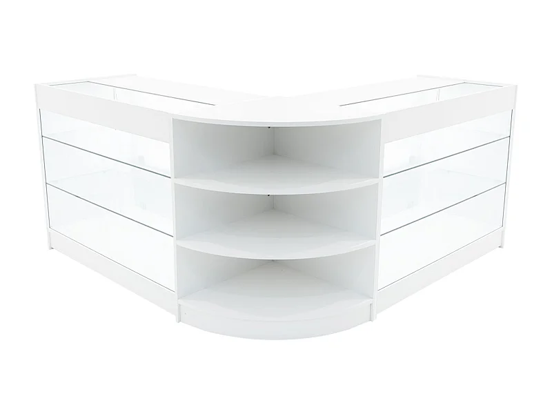 Set Mostradores Comerciales con Luz LED "APOLLO" LM60+ 2x K1200 – Blanco