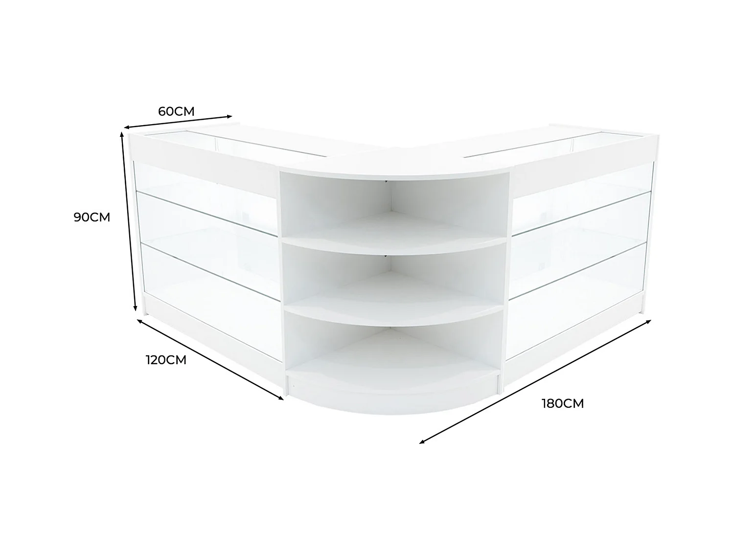 Zestaw Apollo LED do lady sklepowej LM60 i 2 x K1200 – biały