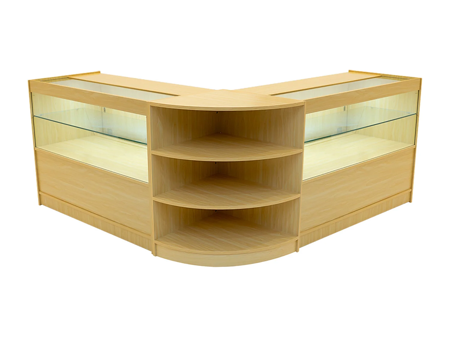 Andromeda LED Winkel Toonbank Set LM60 & 2 x C1200 - Esdoorn