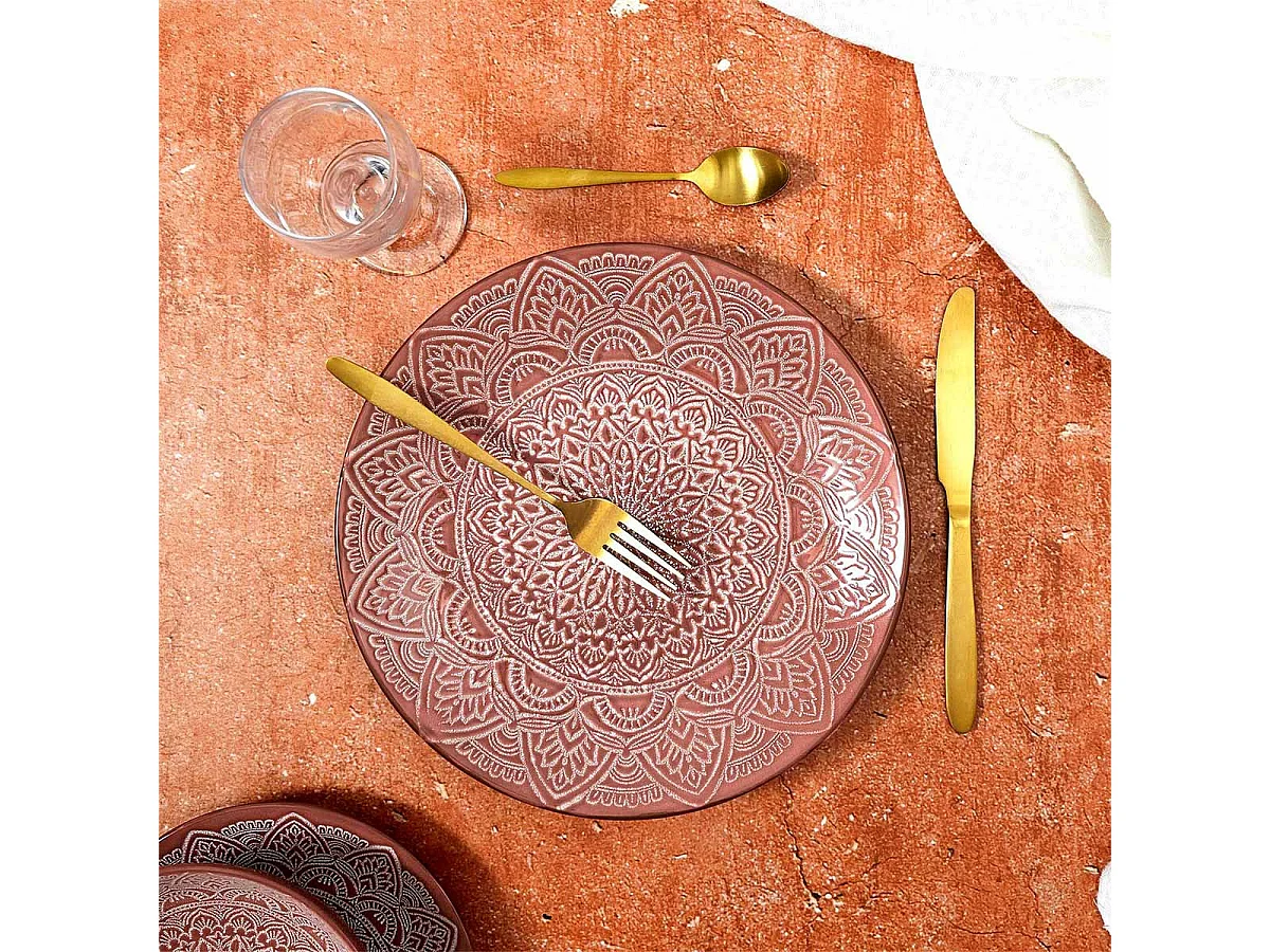 Assiette Sahara Terracotta D27cm Rouge