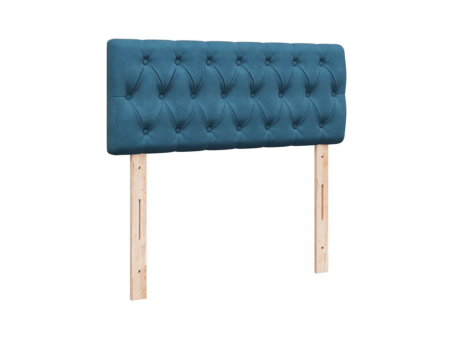 Cama boxspring com colchão 120x200 cm veludo azul