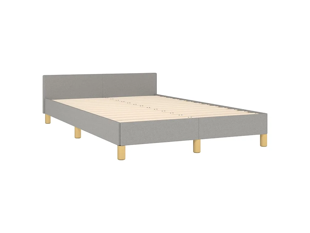 Estructura de cama sin colchón tela gris claro 120x200 cm