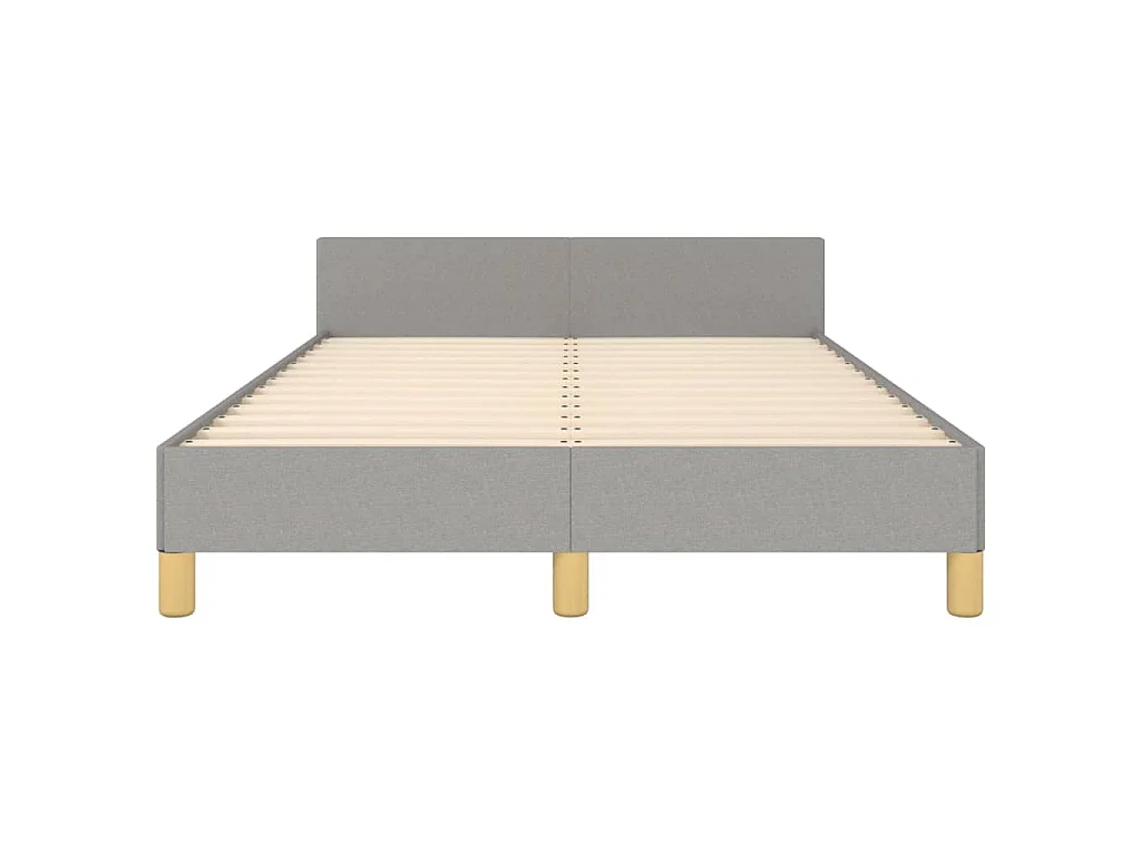 Estructura de cama sin colchón tela gris claro 120x200 cm