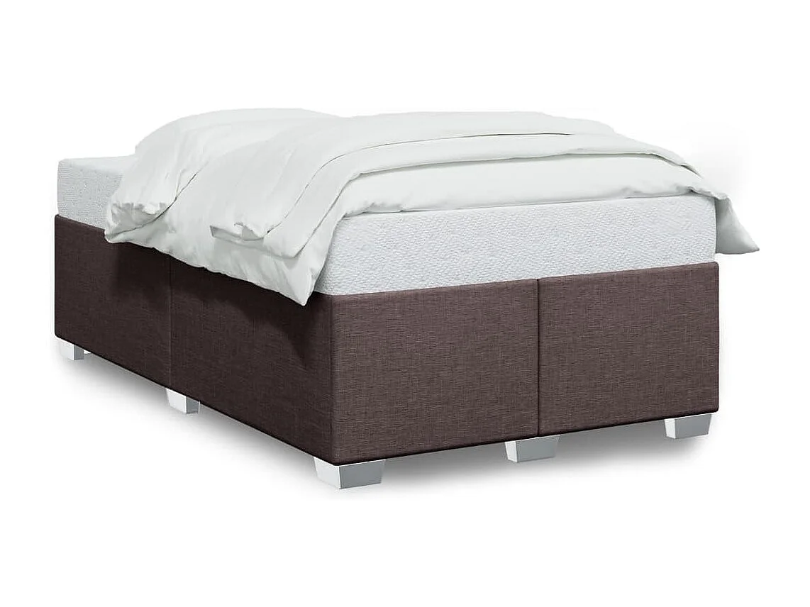 Bettgestell ohne Matratze Dunkelbraun 120x200 cm Stoff
