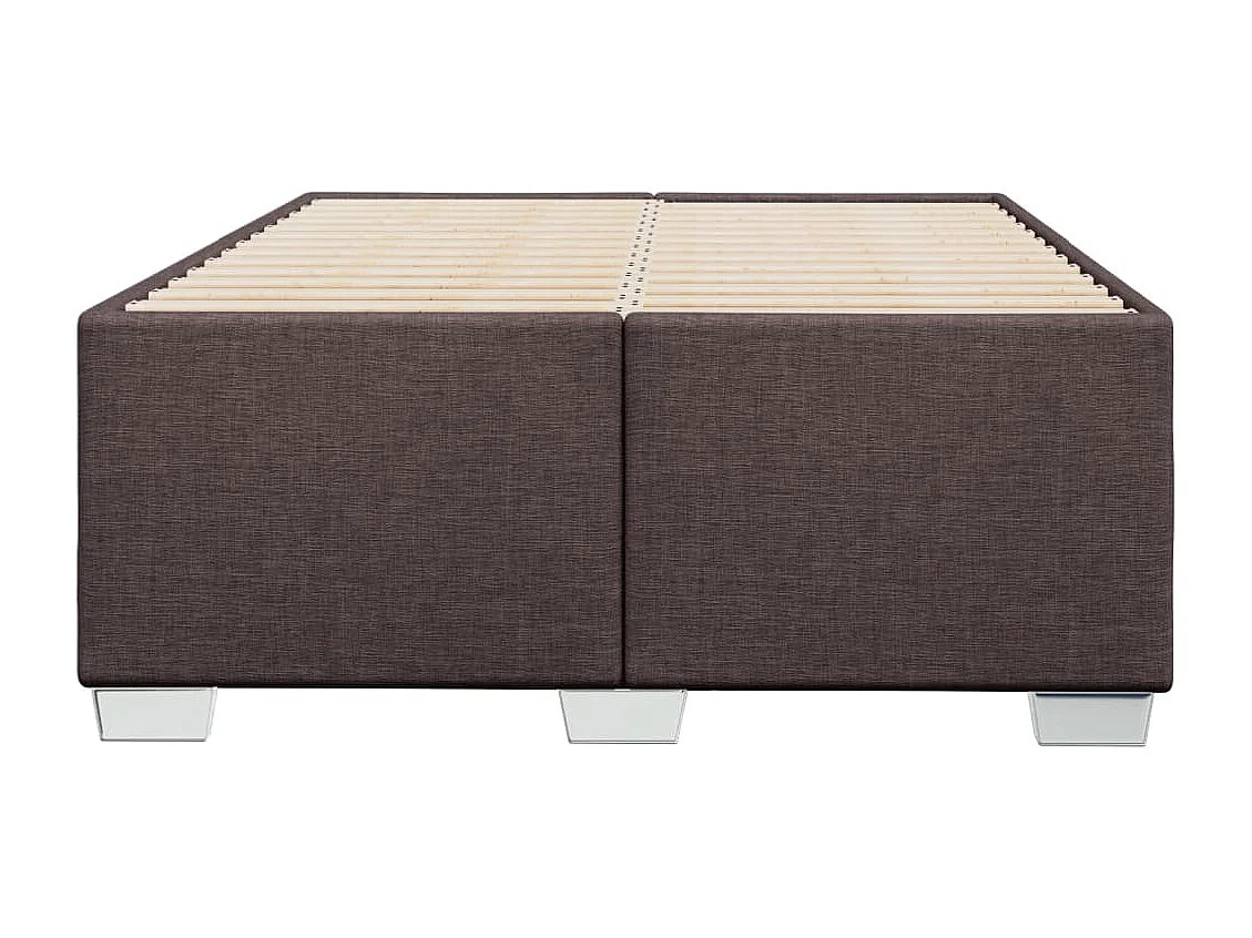 Bettgestell ohne Matratze Dunkelbraun 120x200 cm Stoff