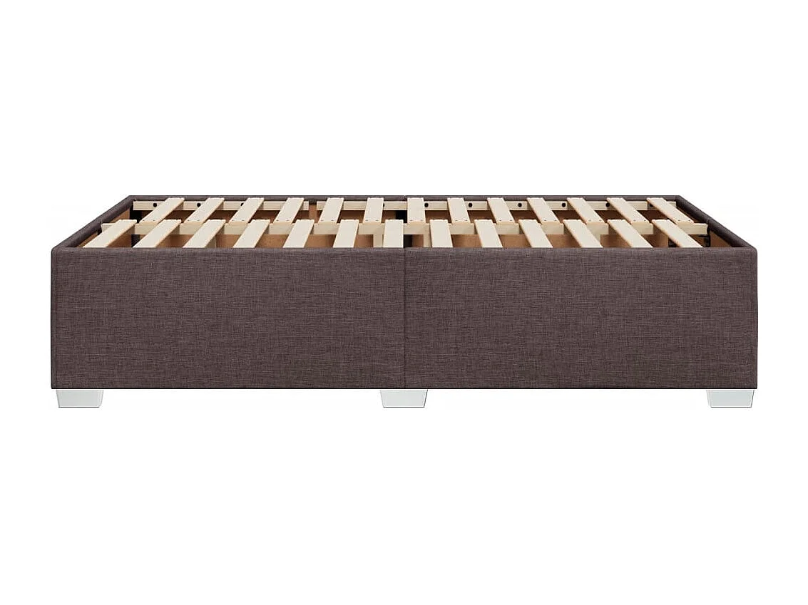Bettgestell ohne Matratze Dunkelbraun 120x200 cm Stoff