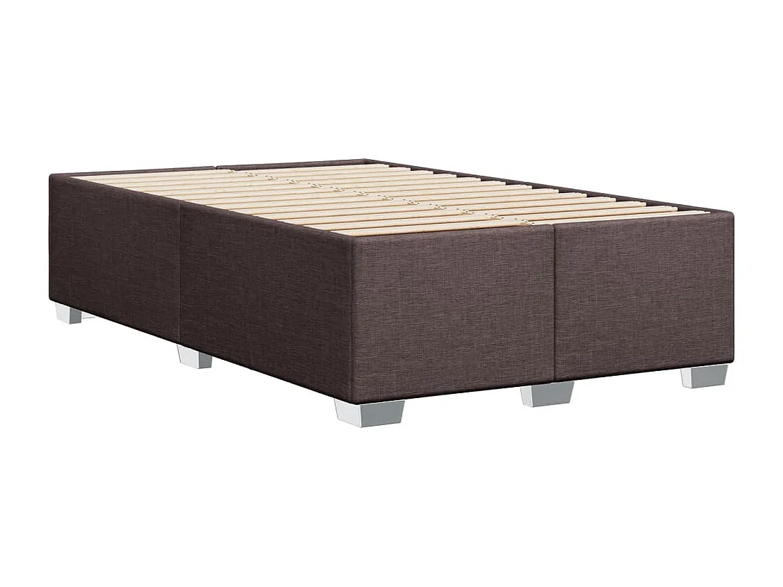 Bettgestell ohne Matratze Dunkelbraun 120x200 cm Stoff
