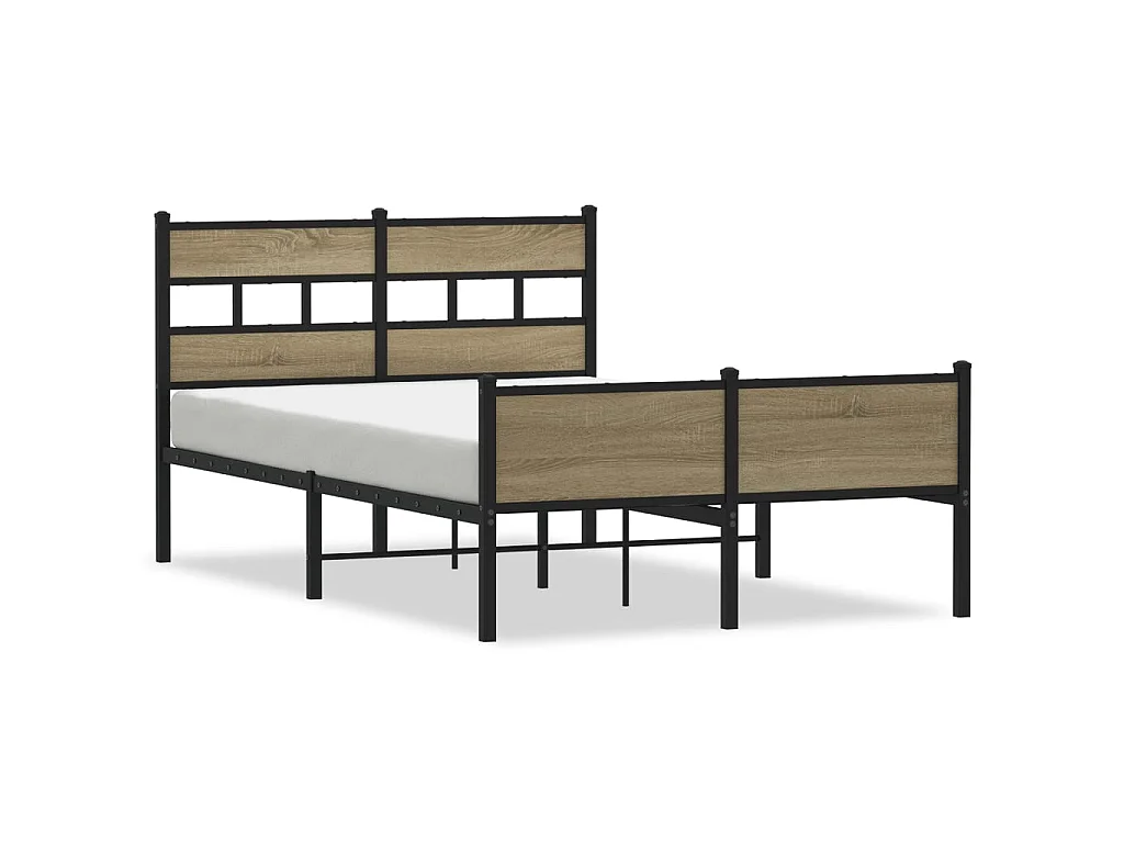 Cadre de lit sans matelas chêne sonoma 120x190 cm