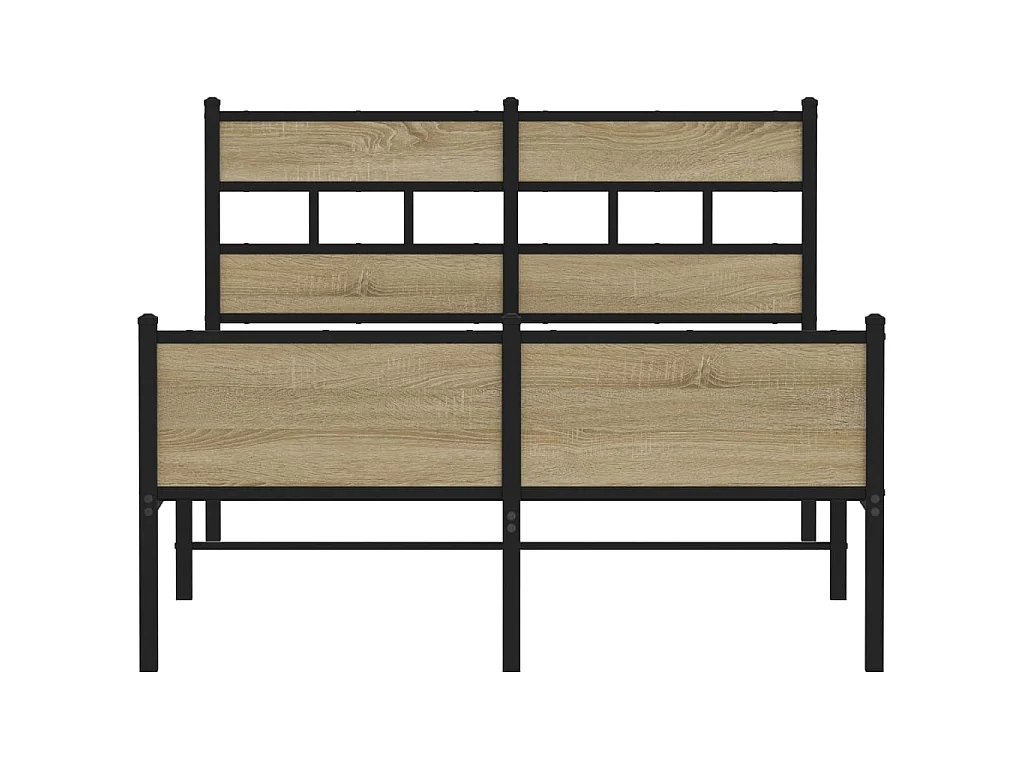 Cadre de lit sans matelas chêne sonoma 120x190 cm