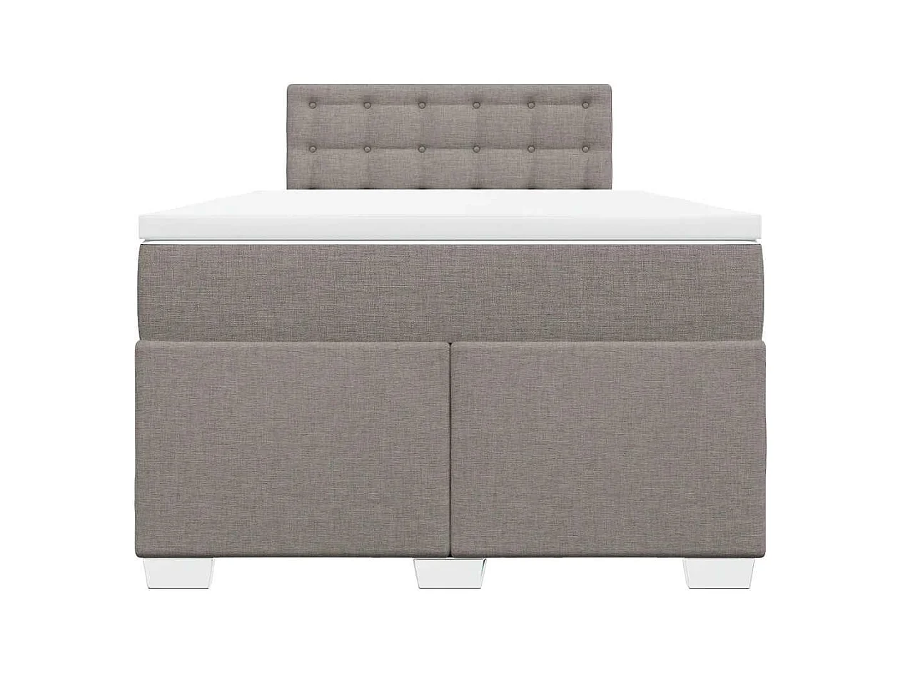 Sommier à lattes de lit avec matelas taupe 120x190 cm tissu