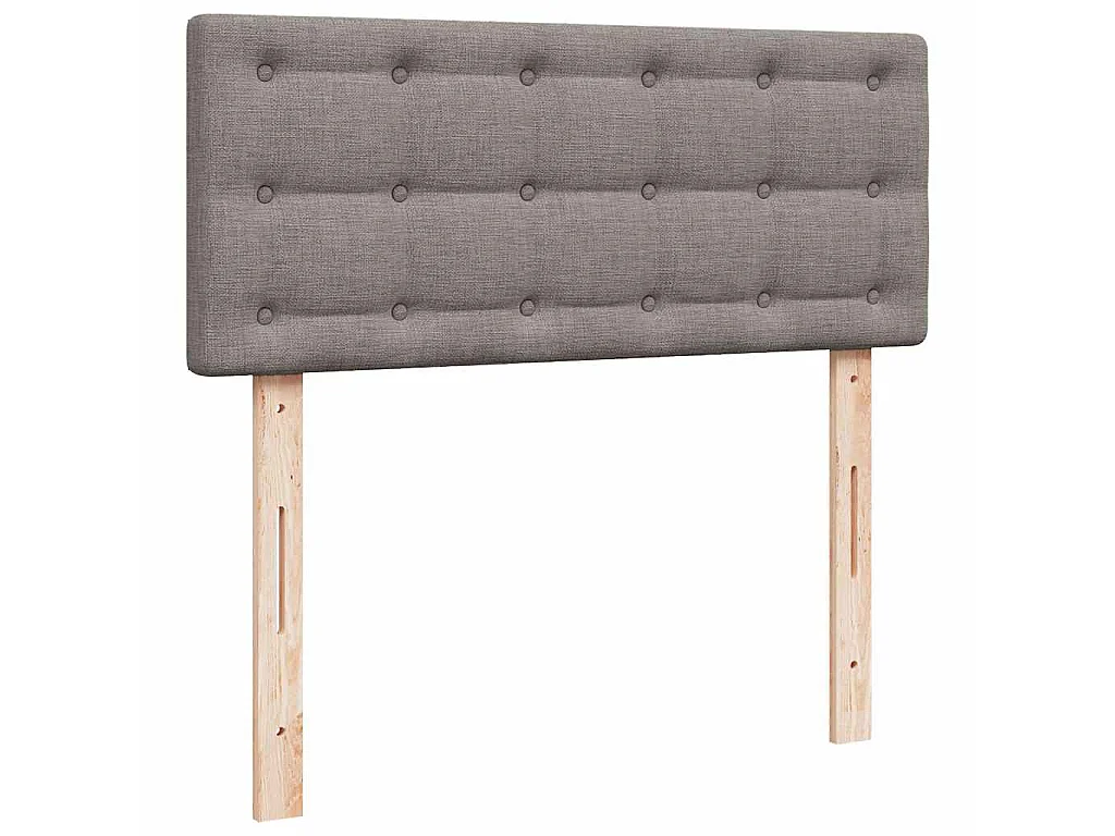 Cama boxspring c/ colchão 120x190cm tecido castanho-acinzentado