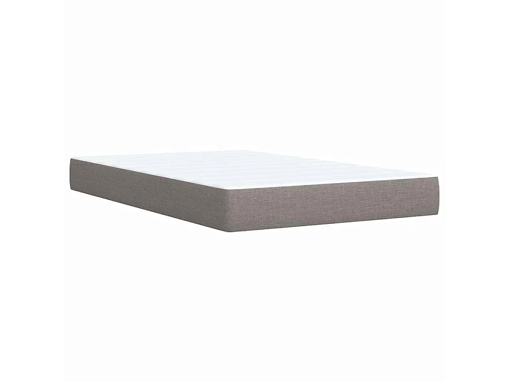 Cama boxspring c/ colchão 120x190cm tecido castanho-acinzentado