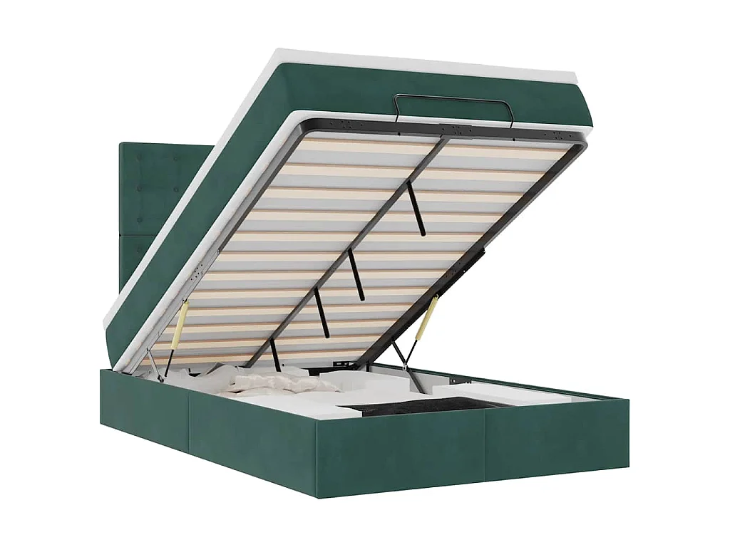 Ottoman bed met matrassen en LED's 120x200cm fluweel