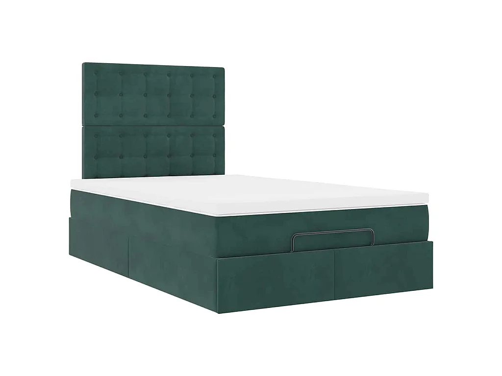 Ottoman bed met matrassen en LED's 120x200cm fluweel