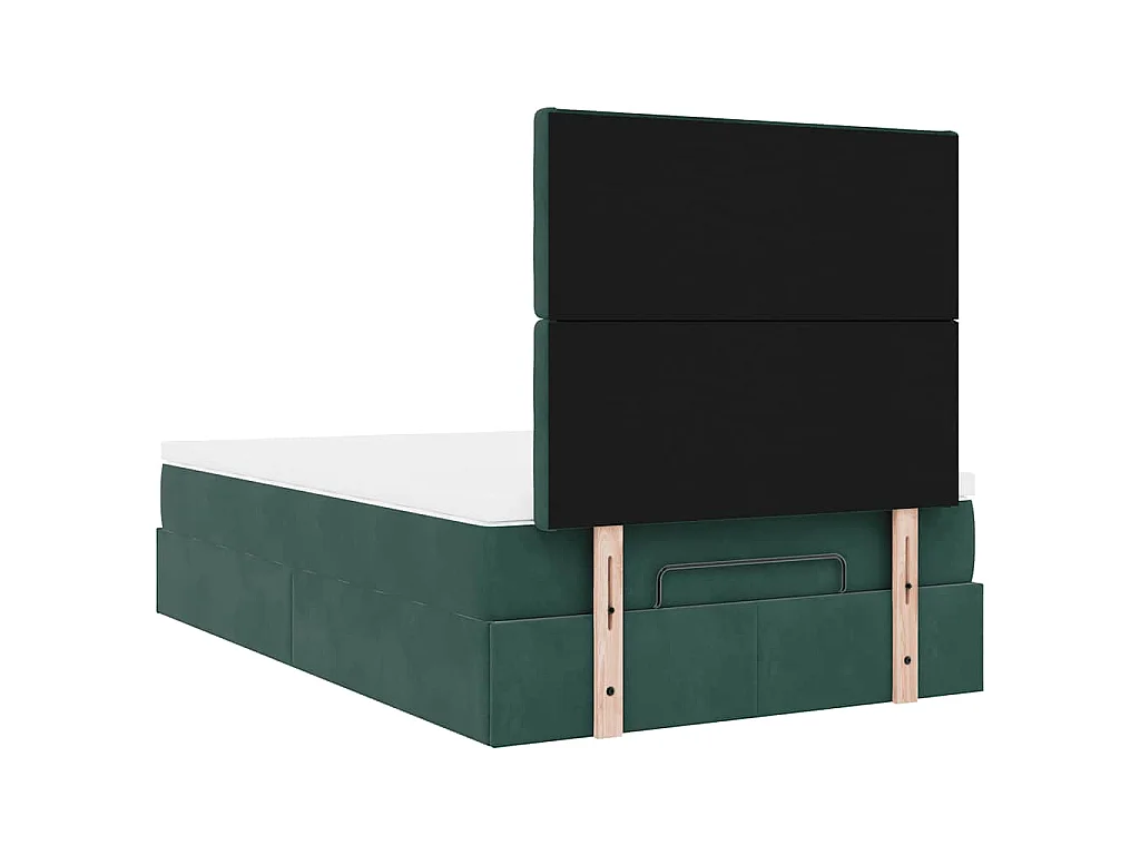 Ottoman bed met matrassen en LED's 120x200cm fluweel