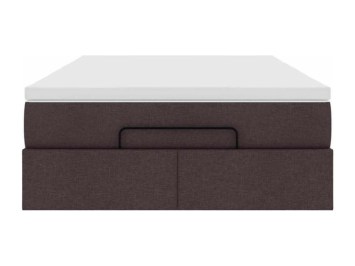 Ottoman-Bett mit Matratze Dunkelbraun 120x190 cm Stoff