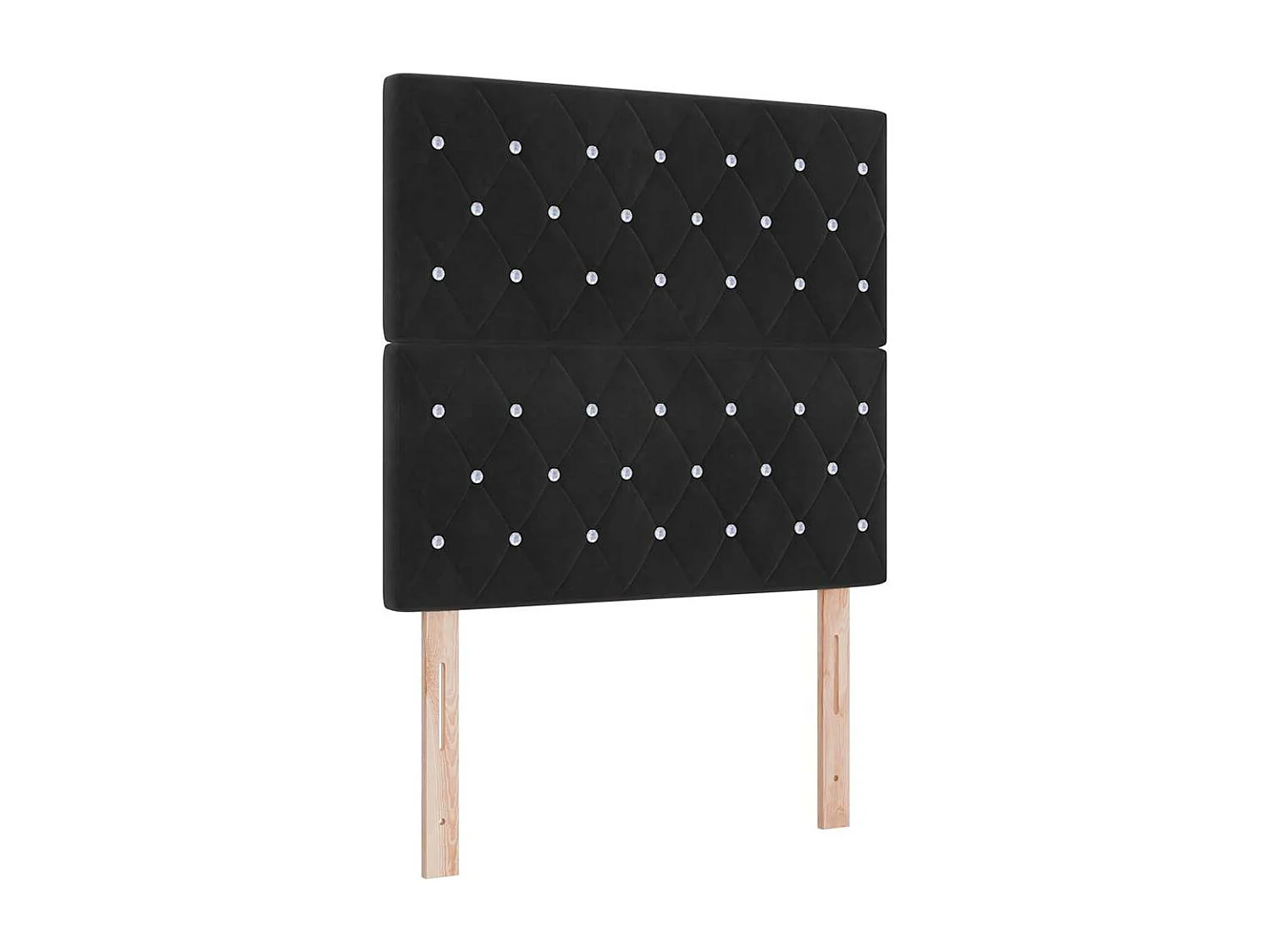 LED Box Spring Bed met matras Zwart 100 x 200 cm Fluweel